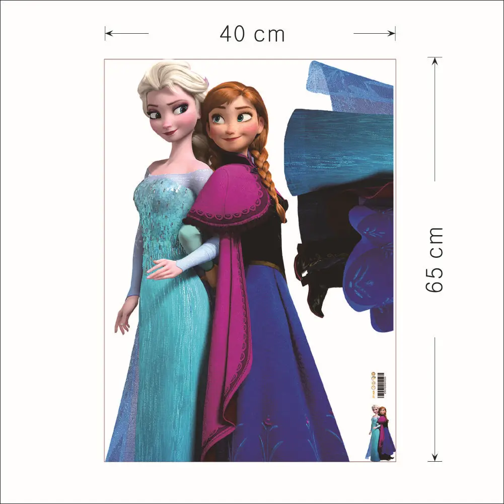 Disney Cute Kids Cartoon Frozen DIY Sticker Children's Room Decoration Kindergarten Elsa Princess Waterproof Removable Stickers