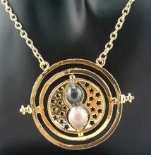Hourglass tempo turner pingente necklacefive pointedtar oco moda filme cosplay jóias qualidade amante presente