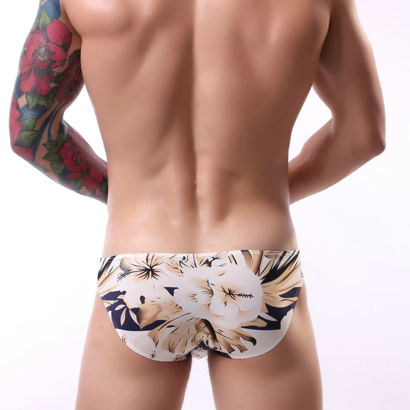 2 сексуальные мужские трусы ультратонкие с принтом Cueca Masculina U Pouch гей нижнее белье
