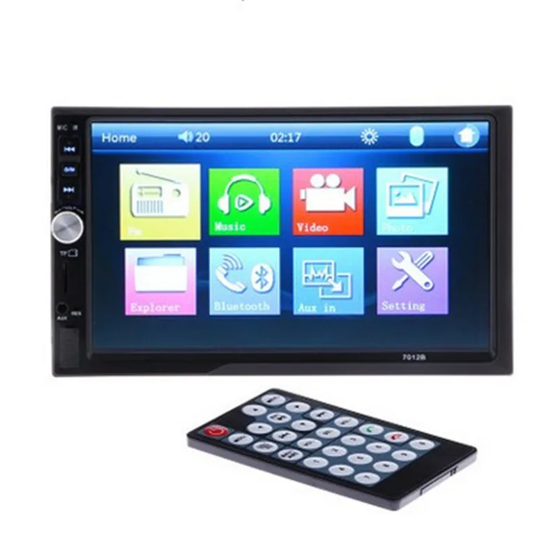 7012B 7 дюймов двойной 2 Din Bluetooth 1080P Автомобильный стерео сенсорный экран fm плеер
