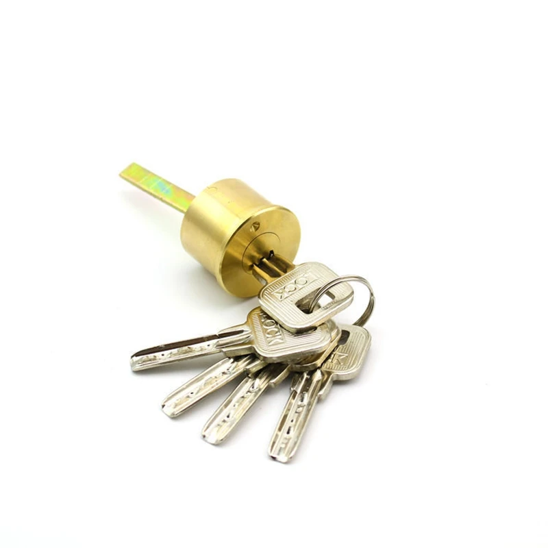 Security Anti-theft Wooden Exterior Door Locks Silver Tone Cross Cylinder Deadbolt Rim Lock for Furniture Hardware 7