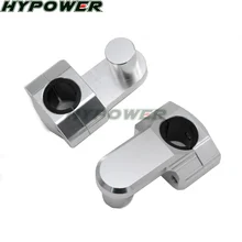 Для suzuki yamaha kawasaki bmw honda Универсальный анодированный 2 дюймов поворотными мотоцикл образного руля для 22 мм/28 мм баров зажим