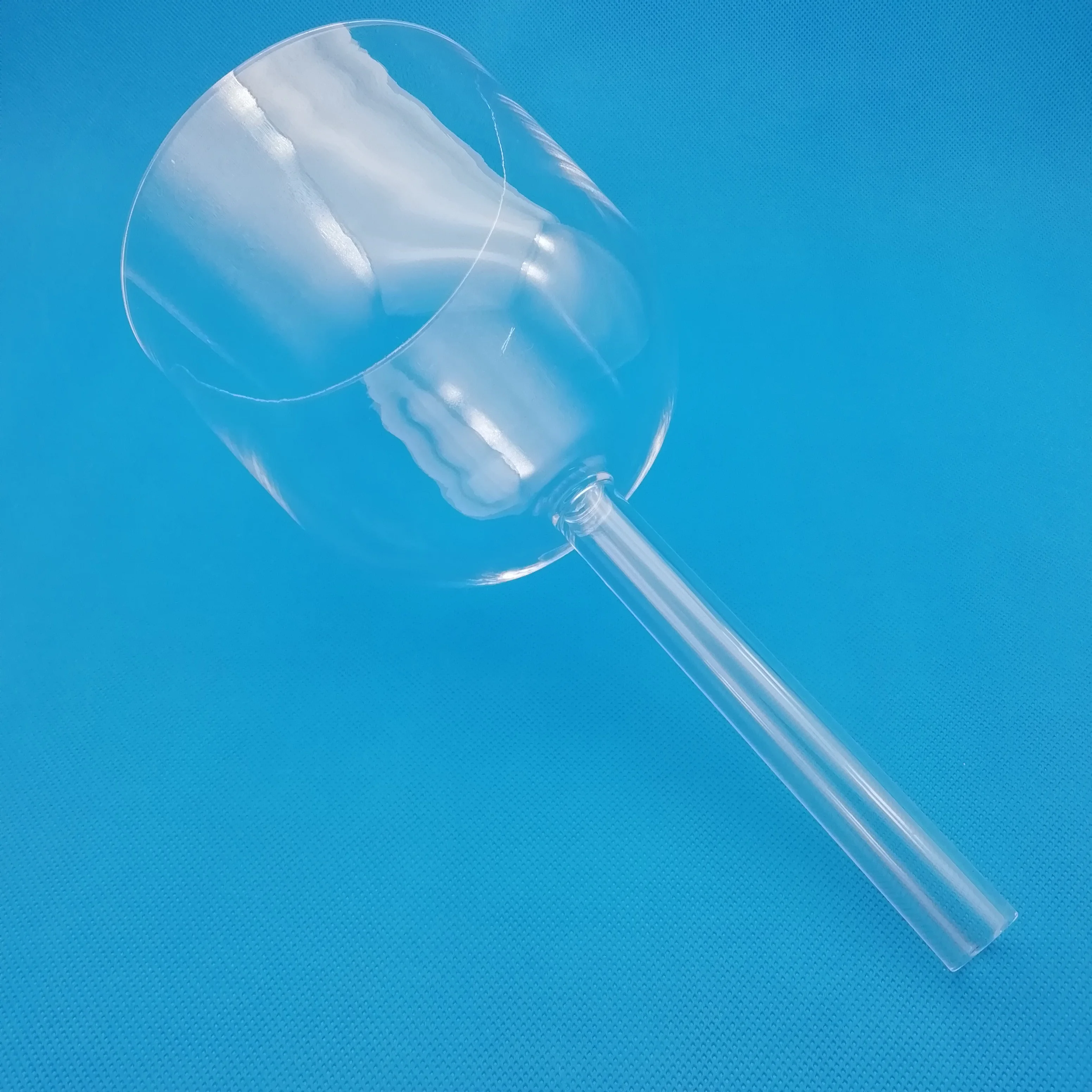 

HF 8" Clear Crystal Singing Bowl With Handle For Yoga Music Cure Your Body