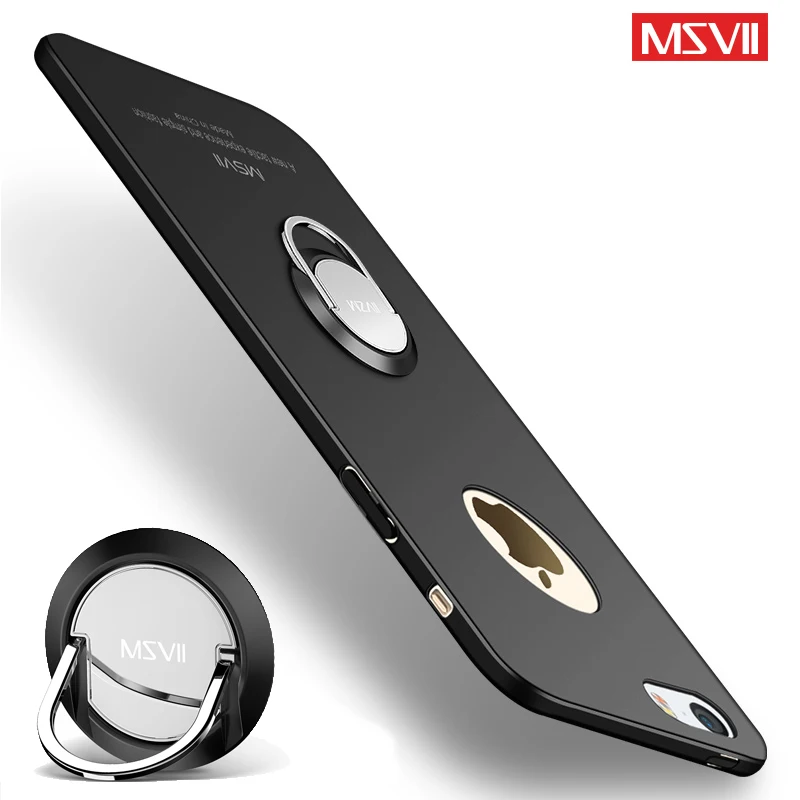 MSVII Чехлы для iPhone 5 5S SE чехол покрытие кольцо на палец Роскошный кожаный iPhone5 S