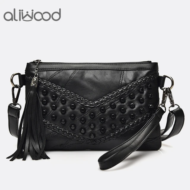 Fashion Tassel Women's Bags Luxury Fringed Handbags Leather Women Messenger Bag For Girls Crossbody Bag Females Clutches 1