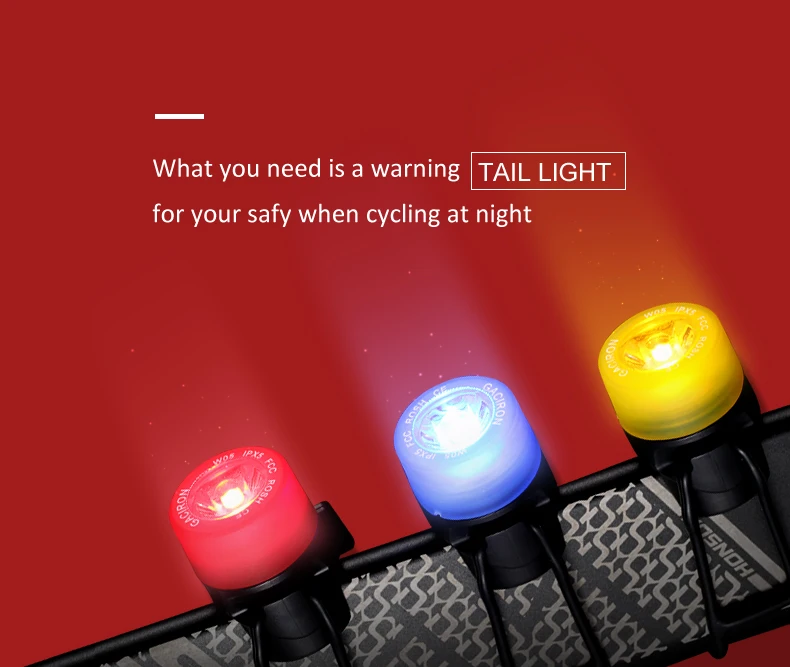 Sale Gaciron Bicycle Light Non-Rechargeable LED mountain Bike Front/Rear Warning Lamp Cycling accessories Night Safety tail light 0