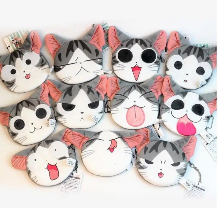 

Cute Cat Shape Plush Coin Purse Mobile Phone Bag Mini Portable Wallet