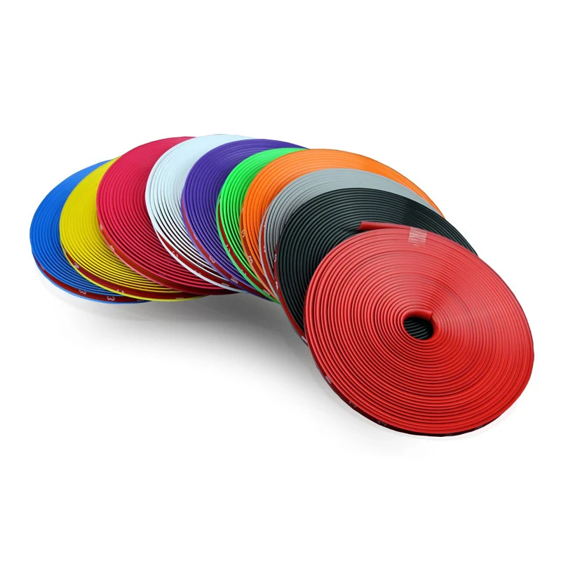 

Car Vehicle Color Wheel Rims Protectors Decor Strip Tire Guard Line Rubber Moulding Trim Car Wheel Hub Decoration