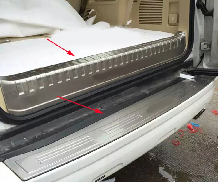 Ladekantenschutz Für Toyota Für Land Cruiser Für Prado FJ150 FJ 150 150 2010-2018 Hinten Stoßdämpfer-Schutz Schwanz Trunk Schutz Sill Platte (Color : A