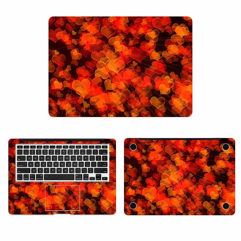 Розовые красные сердца ноутбук полное покрытие кожи для Apple Macbook Наклейка Pro Air retina