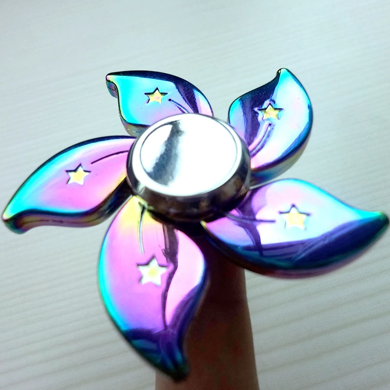 

1 Pcs New 2017 new arrival Long Time Powerful Aluminum Fidget Spinner cube Flash Hand Finger Focus EDC Stress Toys