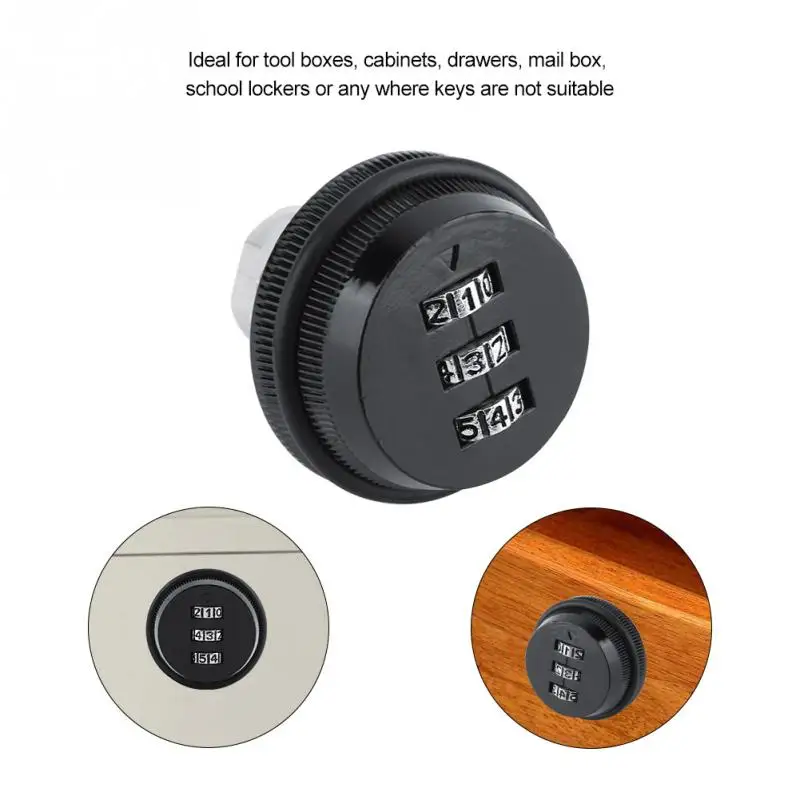 Zinc Alloy Digital Coded Lock for Cabinets Drawers School Lockers Easy-Installed