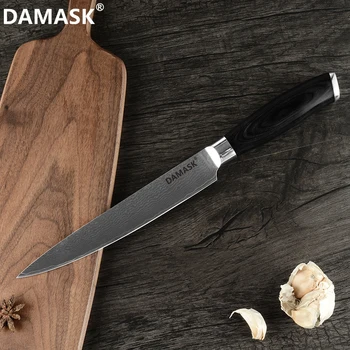 

Damask 8 inch Sashimi Knife Damascus Filleting Knife 67 Layer VG10 Damascus Kitchen Chef Knives Sushi Sashimi Meat Steak Cutlery