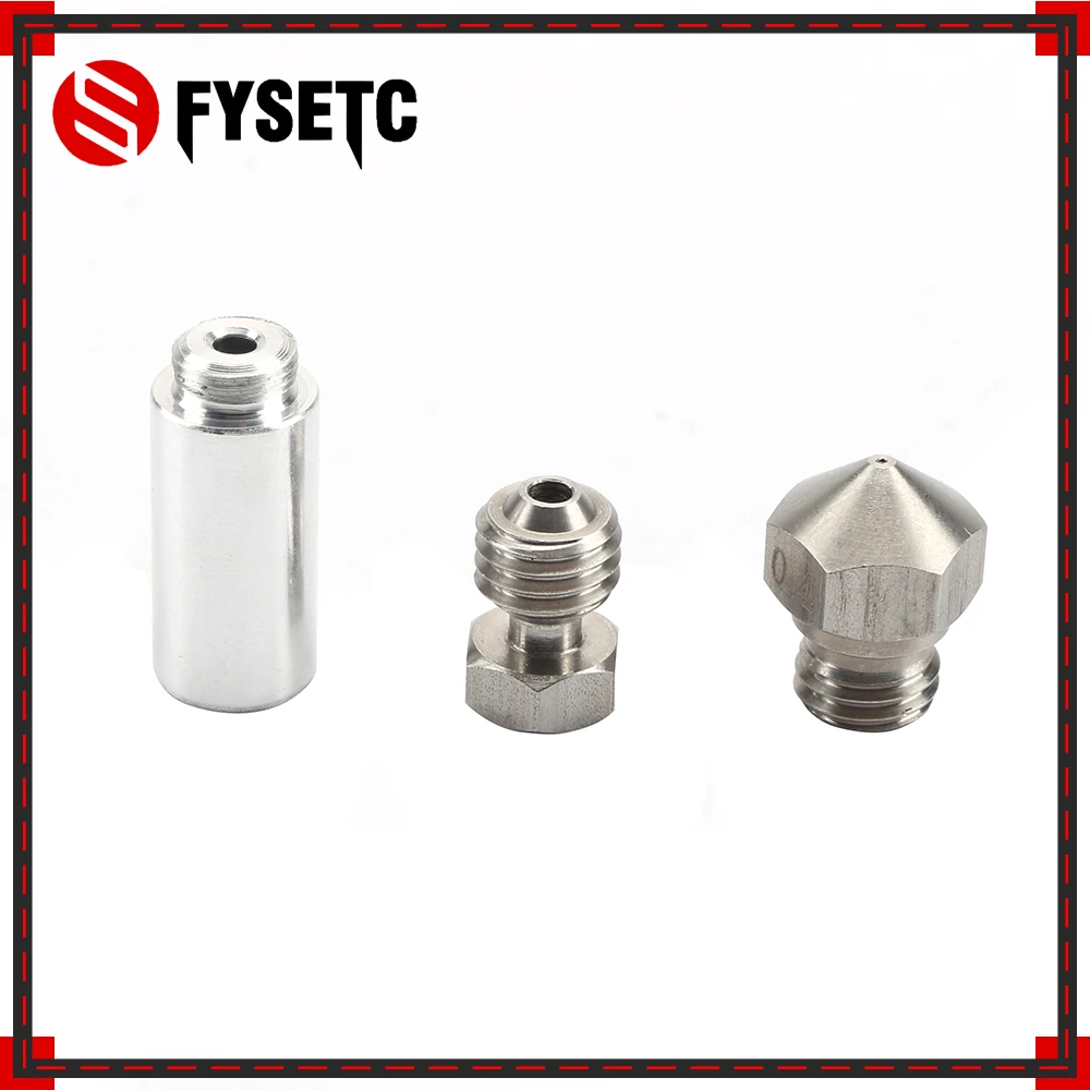 

MK10 All Metal Hotend Kit M7 Nozzle 0.4mm Stainless Steel And Aluminum Throat And Connector For MK10 Nozzle 3D Printer Parts