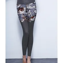 Для женщин цифровой печати Florals Фитнес быстросохнущая упражнения Леггинсы для женщин Высокая Талия полной длины энергии Брюки для девочек Мотобрюки женская одежда