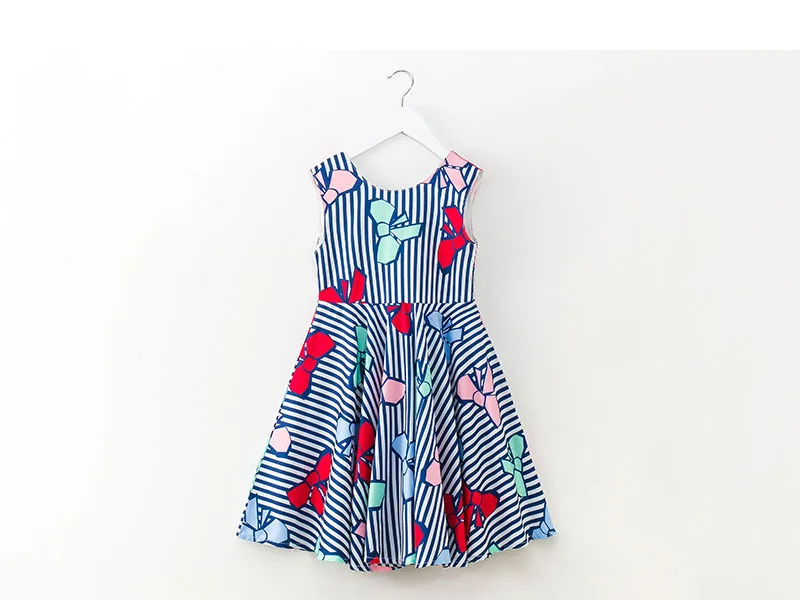 baby girl summer dress 2018 with bow pink blue print teenage children dresses girls 6 sleeveless kids party dresses for girls 4 5 6 7 8 9 10 11 12 13 14 15 years big little baby girl summer dress 2018 princess dress children (8)