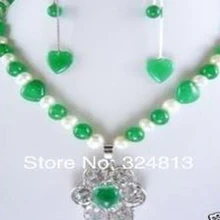 Женский модный красивый белый жемчужный цветок ожерелье набор 2F6DR8