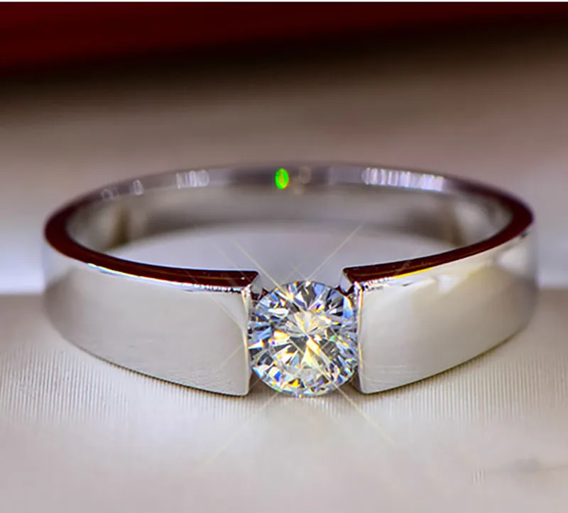 18 K 750Au золото Moissanite алмаз мужское кольцо D Цвет VVS с национальным сертификатом MO-09