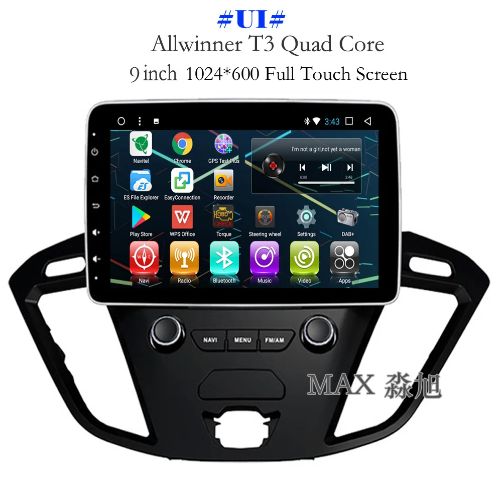 Cheap MAX Android 7.1 Car DVD Player For Ford Transit 2015 2016 2017 Car Radio RDS Head Unit Bluetooth 4G WiFi SWC GPS Free Maps 1