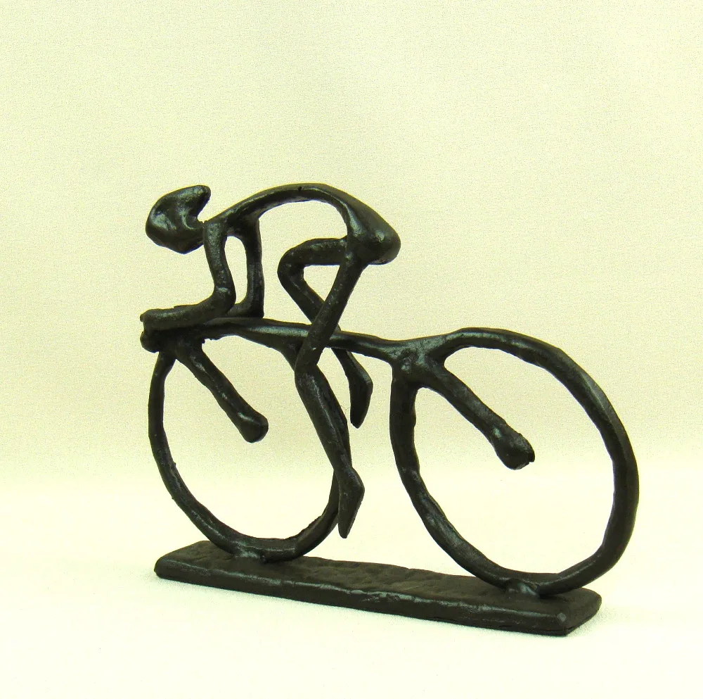 Hierro fundido estatuilla ornamento de bicicleta de carreras ciclista trofeo vendedor del Reino Unido