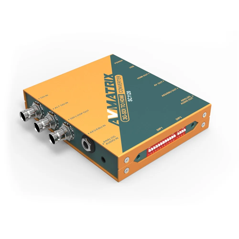 Конвертер масштабирования AVmatrix 3G SDI в HDMI и AV 1080P 720p SC1120 конвертер для