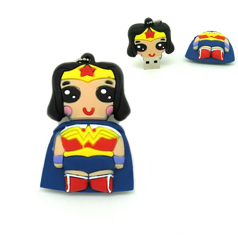 Usb флеш накопитель Super heros 64 ГБ 32 16 8 4 Гб карта памяти batman/superman/Wonder Woman usb Captain America cle|USB