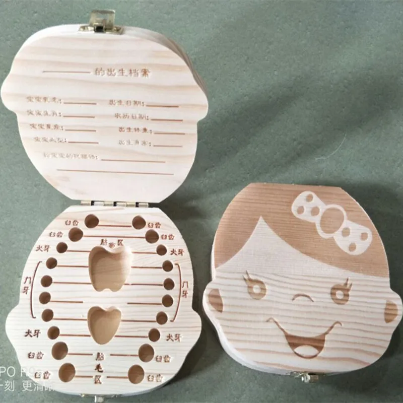 Montessori Educational Toys Wooden Box for Baby Teech Lanugo Umbilical Cord Collection Toddler Anniversary New Year Gift Russian (10)