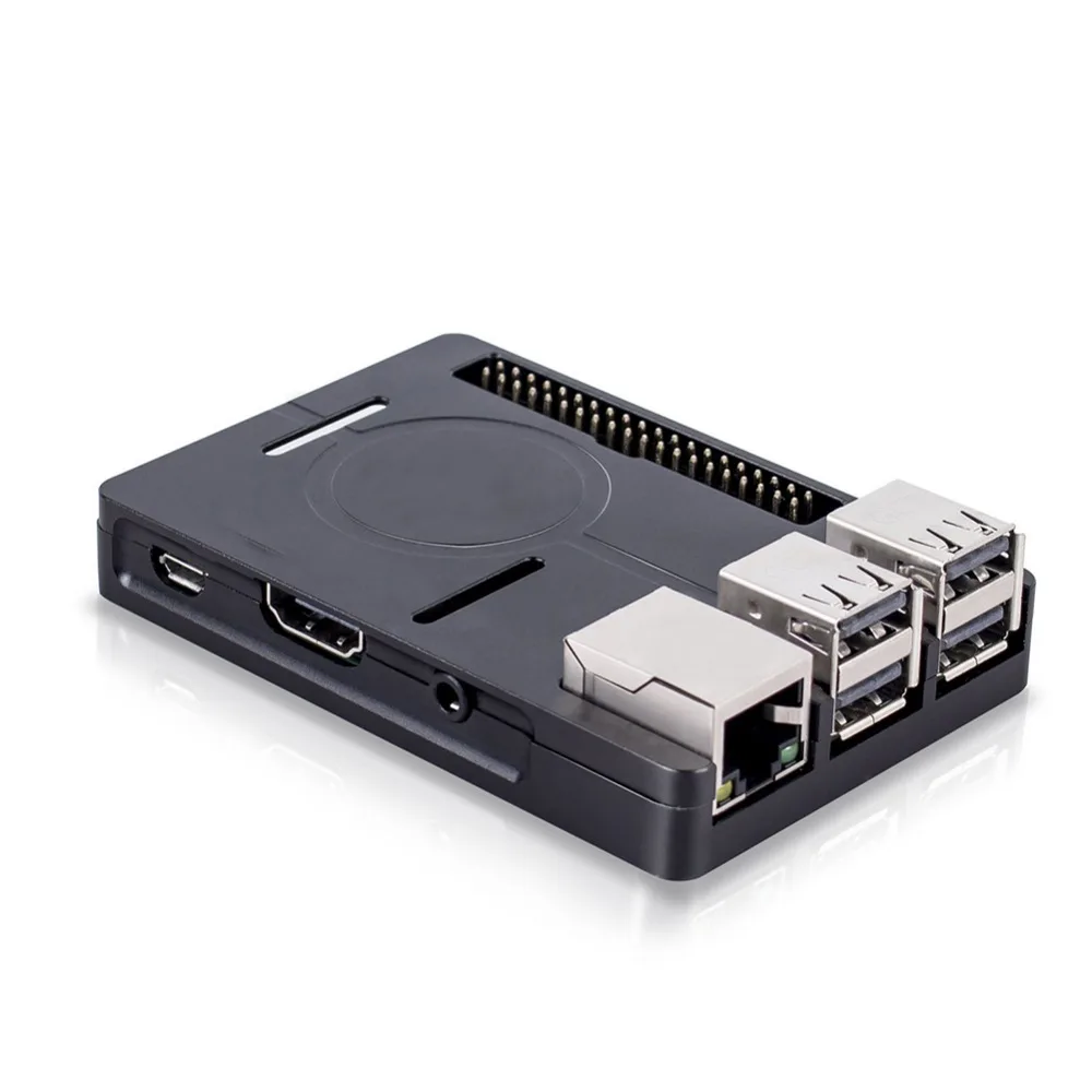 

Thin Aluminum Alloy Metal CNC Enclosure Case Replacement Parts for Raspberry Pi 3B 2B B+ Kit Black