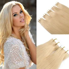 7A Brazilian Virgin Hair Tape Hair Extensions Straight Hair 20pcs/lot PU Skin Weft Hair Extension