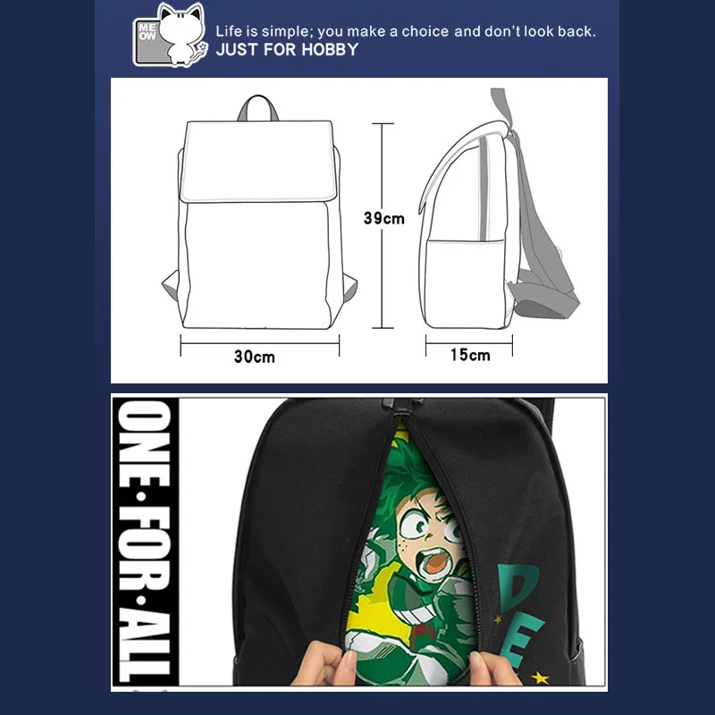 Coshome Boku No Hero Academia Cosplay Costume School Bag Midoriya Izuku Bakugou Katsuki My Hero Academia All Might Anime Bags (9)