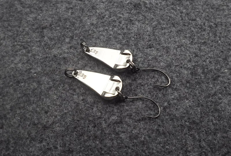 spoon fishing lures set metal fishing bait 2.2g spinnerbait Treble Hook hard lures drop ship