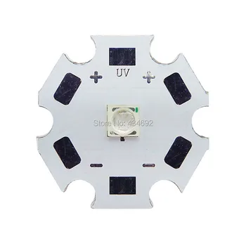 

Epileds 3W UV Ultra Violet Ultraviolet 365NM High Power LED with 20mm PCB Heatsink For UV Curing Disinfect 10PCS/LOT