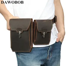 Crazy Horse кожаная многофункциональная Повседневная модная маленькая нагрудная сумка на одно плечо дизайнерская поясная сумка, чехол для телефона