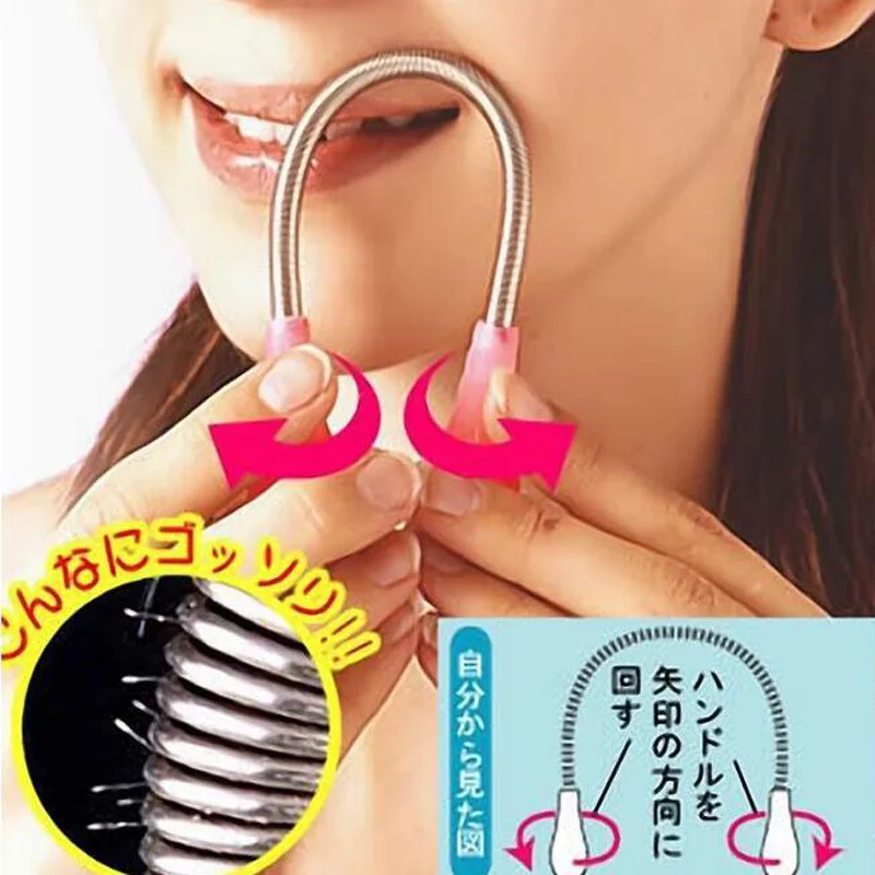 Face Hair Removal Device Pull Faces Delicate Micro Beauty Spring Female Epilator Depilation font b Shaving
