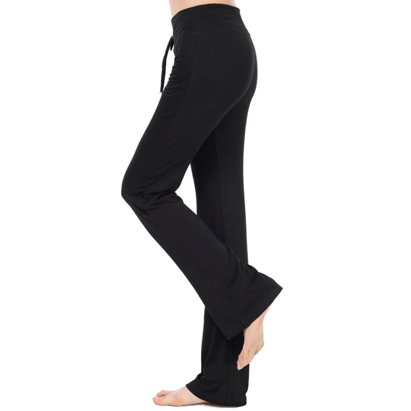 RealLion Plus Size Wide Leg Fitness Sport Pants Women High Waist Yoga Pants Elastic Waist Sport Trousers Gym Sport clothing 4XL high waist flounce flare pants