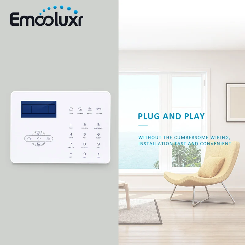 APP Control GSM PSTN Smart Home Alarm System ST-IIIB with Anti-pet PIR Sensor and Door Window Sensor Detector