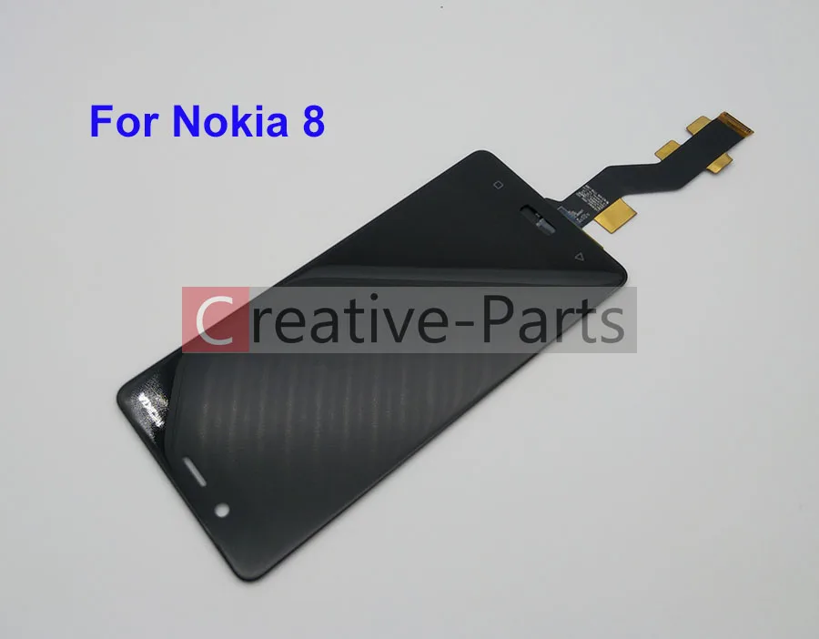 

Original LCD For Nokia 8 Black Color With Touch Glass Digitizer Assembly Display Screen Replacement Parts