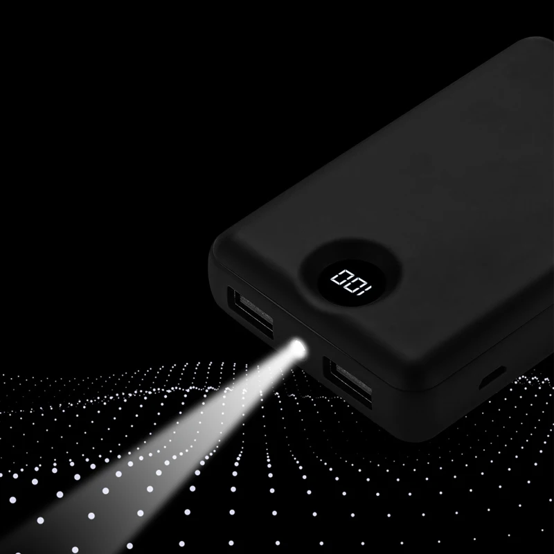 Мини Портативный Power Bank 10000 мАч быстрой зарядки с 2 портами (стандарт LED Внешнее