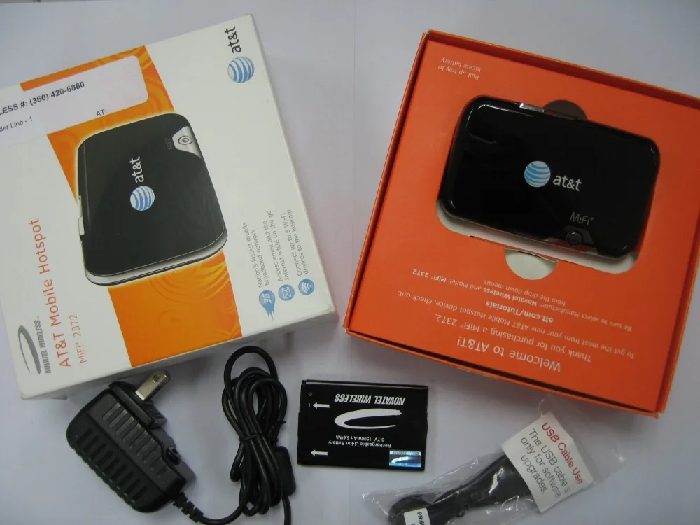 MiFi 2372 разблокированный мобильный широкополосный маршрутизатор Novatel AT&T 3G точка