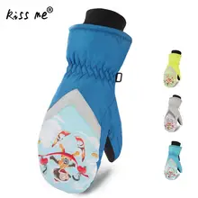 Новые перчатки для катания на лыжах, Мультяшные перчатки для сноуборда, теплые зимние перчатки для катания на снегоходах, ветрозащитные водонепроницаемые зимние перчатки унисекс