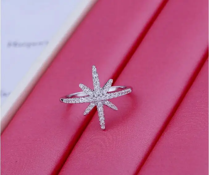 New Arrival White Gold-Color Top Quality Cubic Zirconia Full Paved Engagement Ring For Women Fashion Party Jewelry