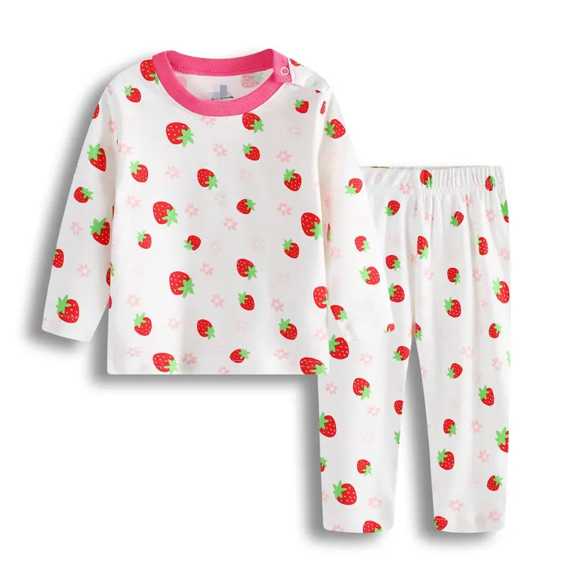 2018 Autumn Winter Newborn Baby Boys Girls Clothing-Set Cotton Kids Flowers Fish Airplane Princess Car Pajamas clothes suit (16)