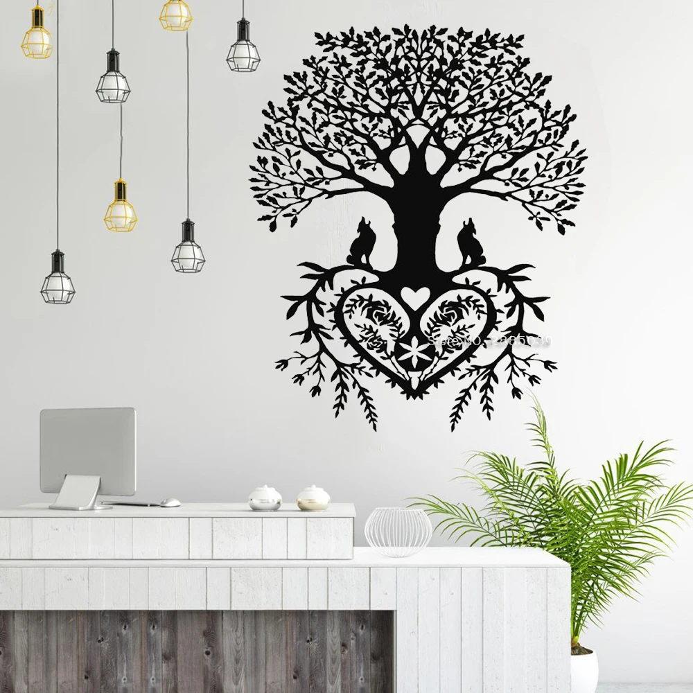 Stickers Arbre de Vie Cercle en bois