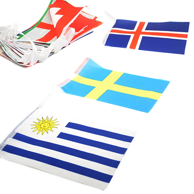 Мировой футбол 32 страны гирлянды флаг баннер со страной бар Домашний Футбол вентилятор вечерние украшения