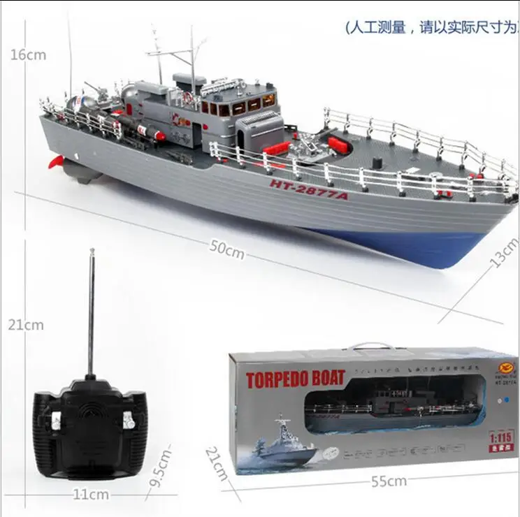 HT-2877A радиоуправляемая торпедная лодка 1/115 4CH большая радиоуправляемая лодка военный корабль Электрический военный корабль модель водного катера морской корабль машина игрушка