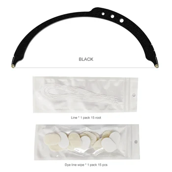 

Semi-Permannet Bow Arrow Line Ruler Microblading Eyebrow Positioning Measuring Stencil Ruler With 15pcs Liners 15 Dyeing liners