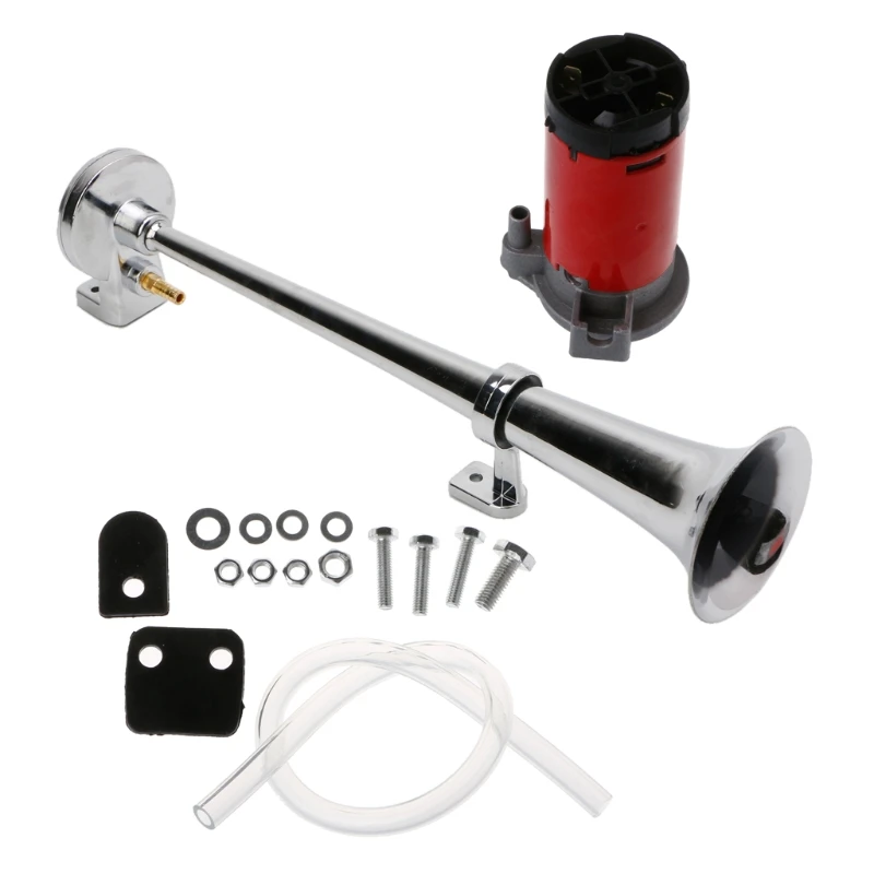 

12V 150dB Air Horn Chrome Super Loud with Compressor For Auto Truck Boat Train
