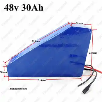 

bateria 48v 30ah triangulo 48v 30ah lithium battery triangle li-ion ebike 1000w 48v 2000w 48v 30ah 45A BMS bicycle 1500w motor