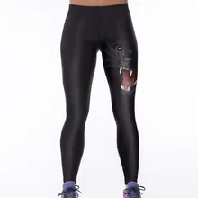 Новинка, женские спортивные штаны с 3D принтом в виде черной кошки, коричневый тигр, красные Леггинсы для йоги, 3 узора размера плюс