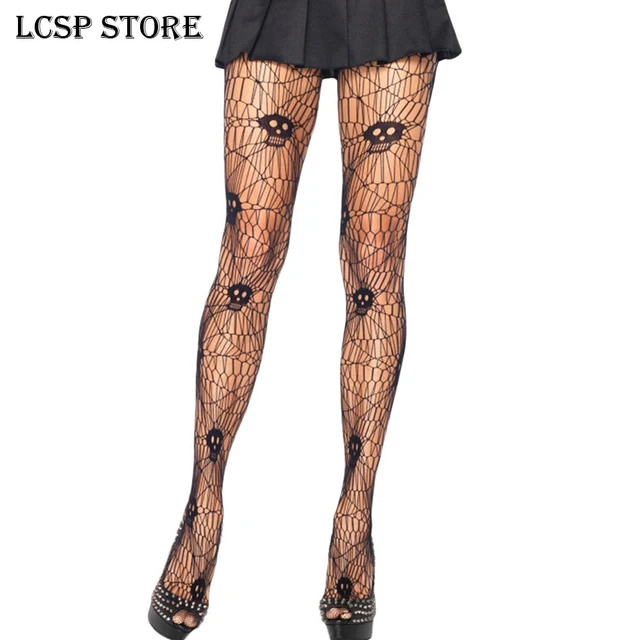 LCSP Halloween Skull Stocking Costume Cosplay Women Performance